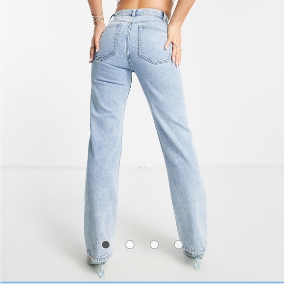 ASOS design 90s straight jean vintage lightwash size 24 100% cotton rigid denim - Picture 1 of 6
